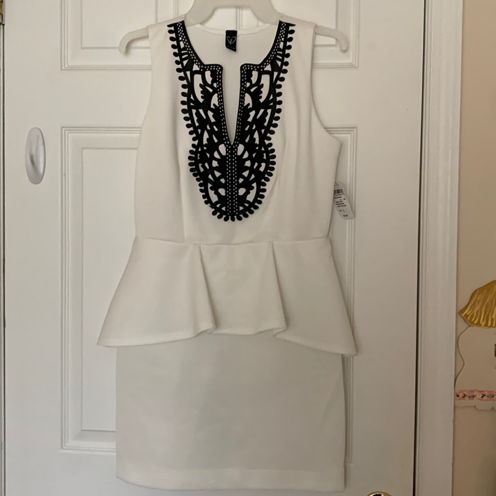 White peplum Windsor dress